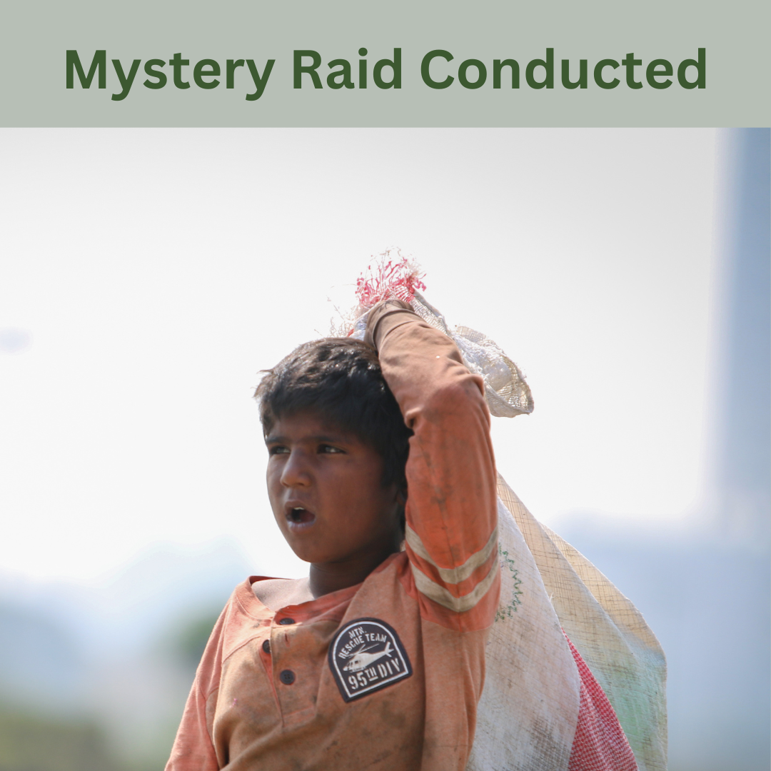 mystery raid conducted to identify child labor